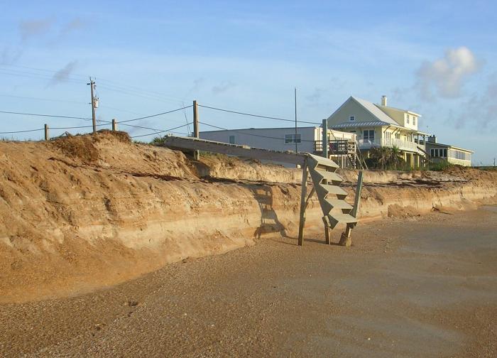 beach coastline with escarpment 