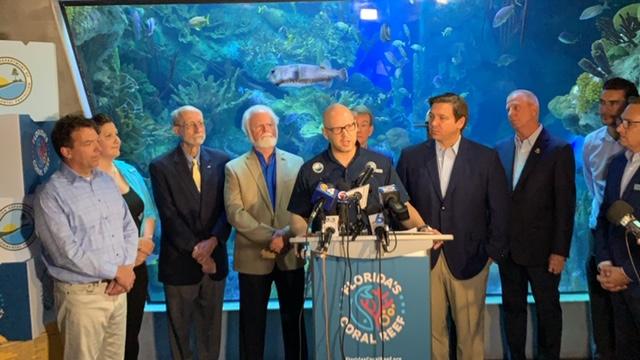 Governor Ron DeSantis was joined by DEP Secretary Noah Valenstein, FWC Executive Director Eric Sutton and other partners to kickoff 100 Yards of Hope and announce a new initiative to promote awareness and protection of Florida’s Coral Reef ecosystem.